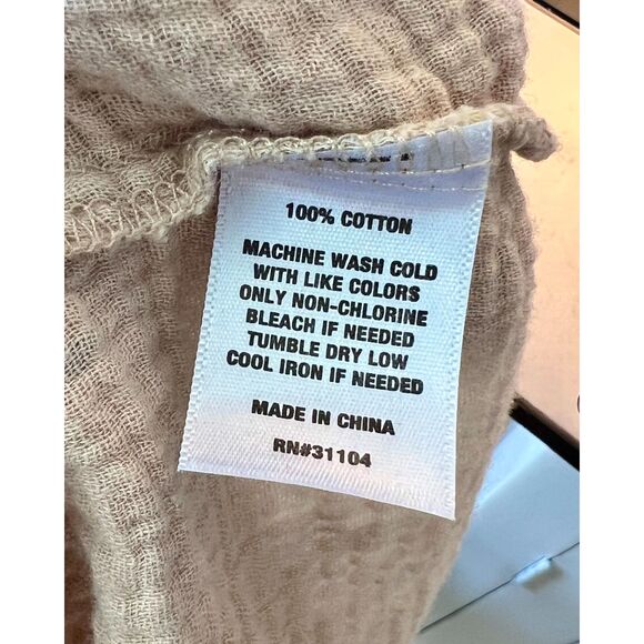 ☁️ Wonderly Waffle-Gauze Long Sleeve Blouse | Size XL | 100% Cotton - Picture 6 of 8